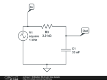 3.9k(ohm) RC circuit- time domain
