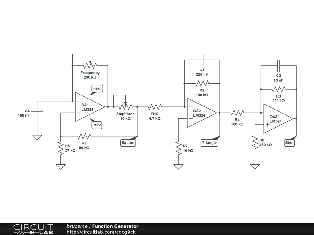 Function Generator Circuit Diagram