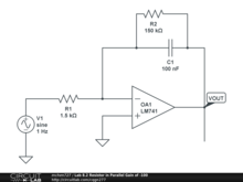 Lab 8.2 Resistor in Parallel Gain of -100