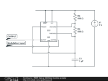 PWM from a 555 timer to drive a motor
