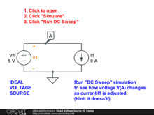 Ideal Voltage Source DC Sweep