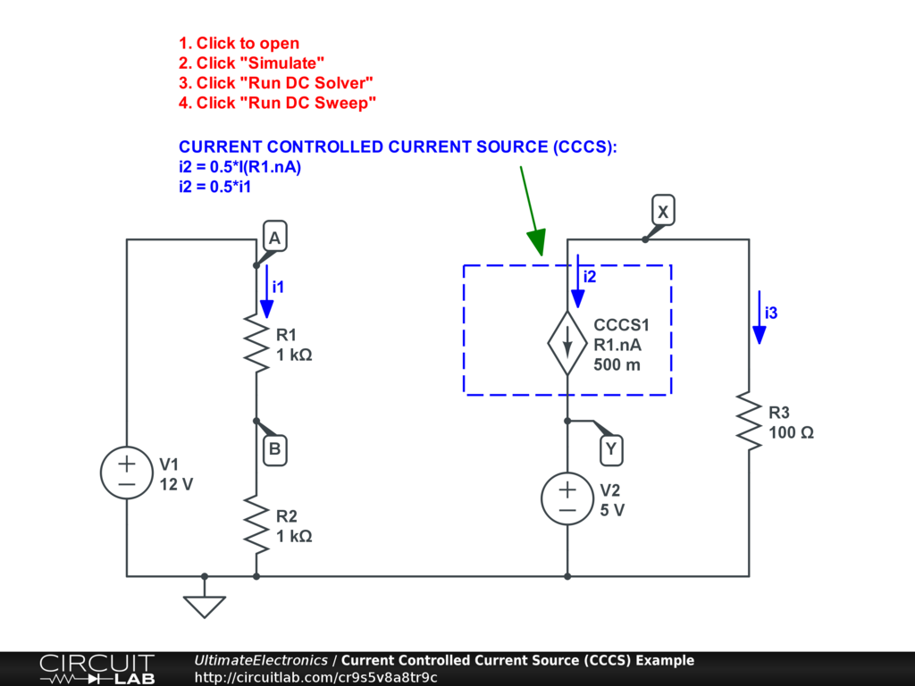 Current Controlled Current Source (CCCS) Example
