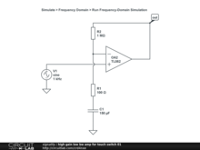 high gain low bw amp for touch switch 01