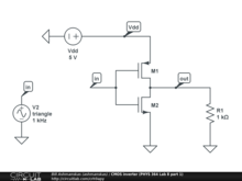 CMOS inverter (PHYS 364 Lab 8 part 1)