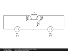 scéma electrique transistor bipolaire