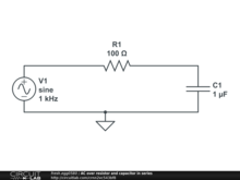 AC over resistor and capacitor in series