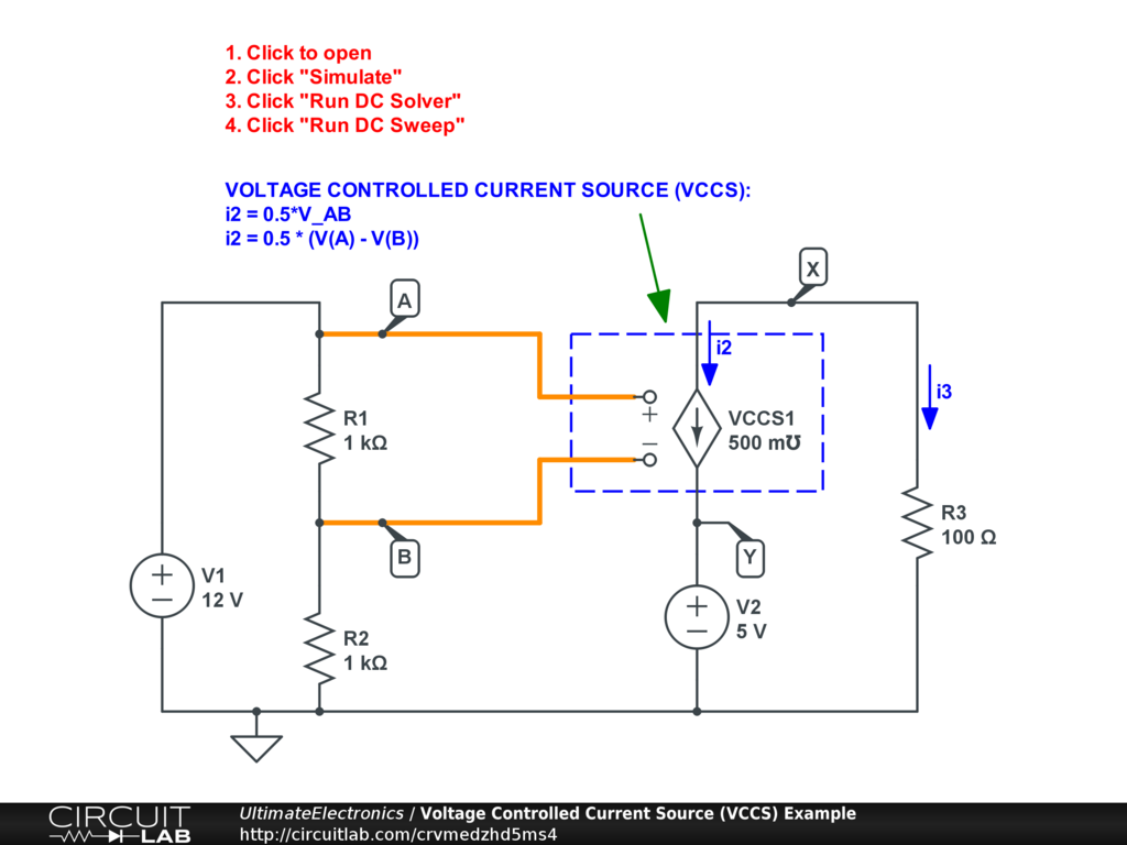 Voltage Controlled Current Source (VCCS) Example