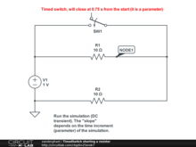 TimedSwitch shorting a resistor