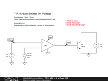 TIP31 VBE vs IC at fixed VCE