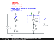Current Controlled Voltage Source (CCVS) Example