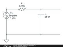 Circuit de integrare RC in tensiune 2)