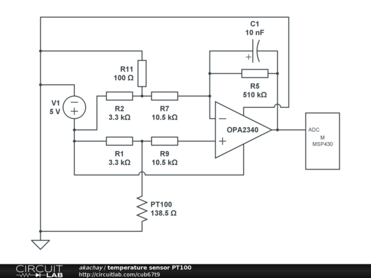 Temperature Sensor Pt100 Circuitlab