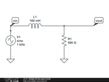 Simple LR low pass circuit