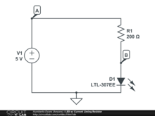 LED with current limiting resistor
