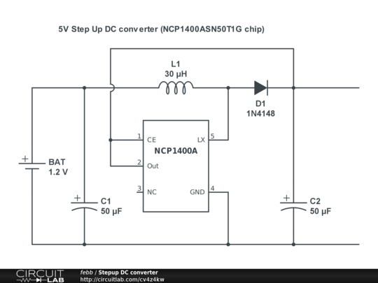 5V Step Up DC converter - CircuitLab