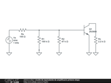 cicuito de equivalente de amplificacin primera etapa
