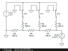 Lab 6 3bit R2R DAC