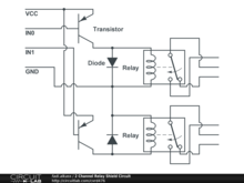 2 Channel Relay Shield Circuit