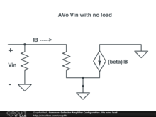 Common- Collector Amplifier Configuration AVo w/no load