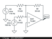 Summing amplifier AC