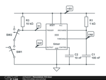 Monostabiele 555-timer