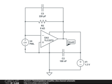 Transimpedance amplifier_One-channel schematic
