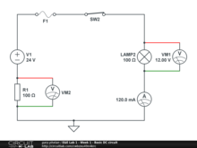 E&E Lab 1 - Week 1 - Basic DC circuit