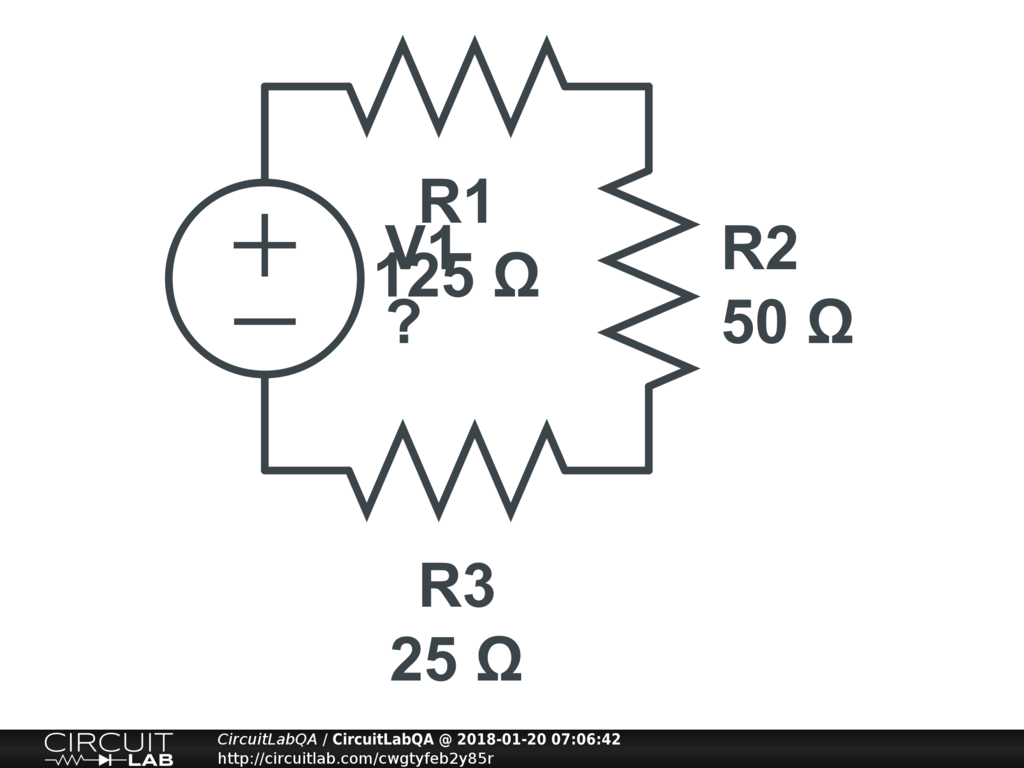 What is the input power supply of the given circuit? Electronics Q&A