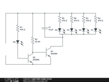 Light table single circuit