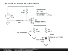 MOSFET P-Channel as a LED Switch