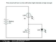 LED Voltage Divider (Light On)
