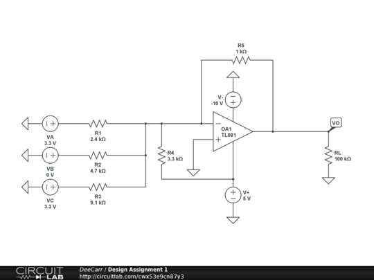 Design Assignment 1 - CircuitLab