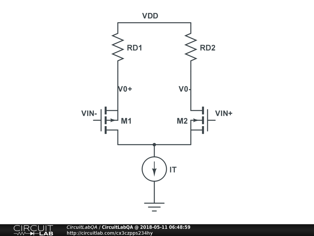 MOS differential amplifier question pls help Electronics Q&A CircuitLab