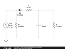 Three-element Windkessel with valve diode