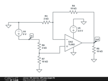 DC non-inv. diff amp single PS