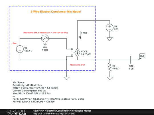 Condenser Microphone Circuit Diagram Wiring Diagram Schematic