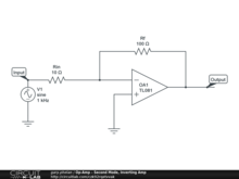 Op-Amp – Second Mode, Inverting Amp